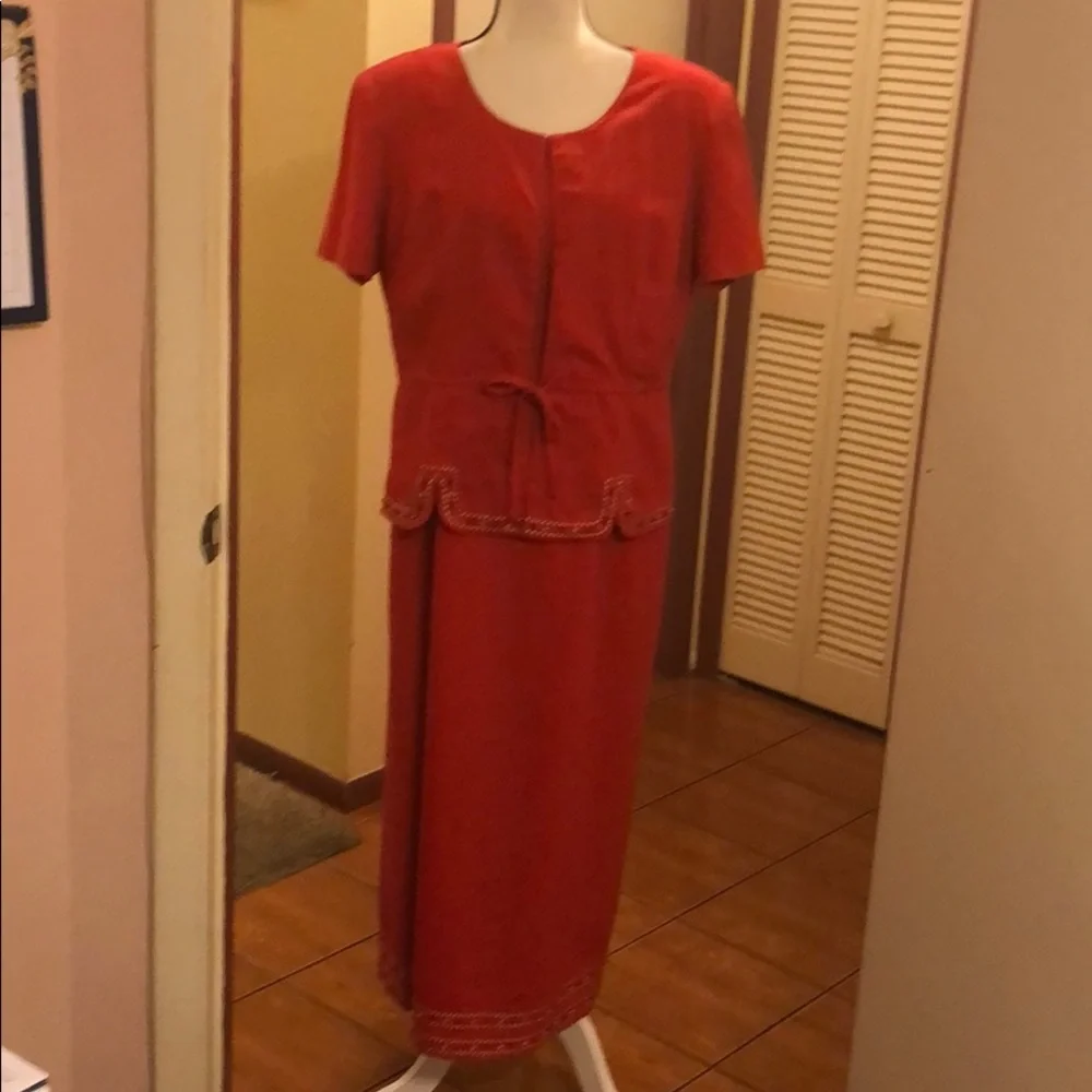 2-piece Rust SAG HARBOR Dress Set, size 12